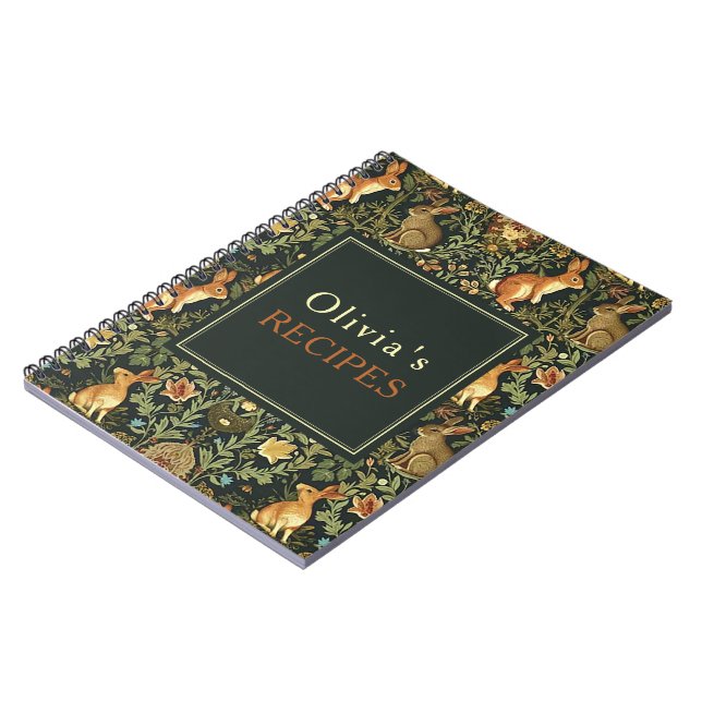 William Morris Skogs Kaniner Matlagning Minnen Anteckningsbok (Vänstra Sidan)