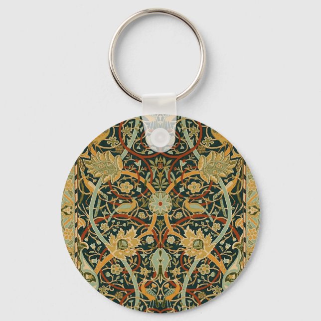 William Morris Skogstäpp-mönster: Vintage Nyckelring (Framsida)