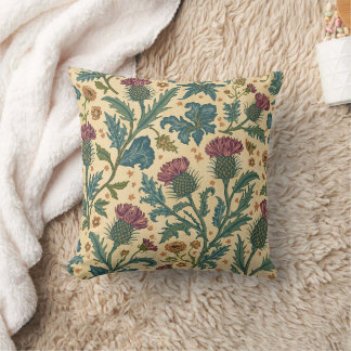 William Morris skotskt tistel vintage blomster Kudde