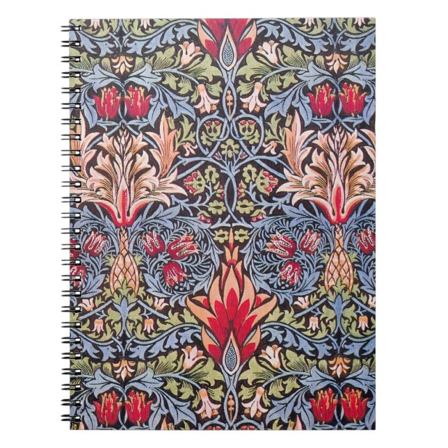William Morris Snakeshead Blommigt Art nouveau Anteckningsbok (Framsidan)