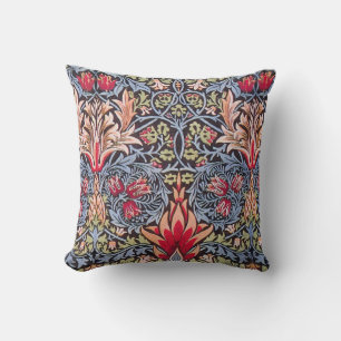William Morris Snakeshead Blommigt Art nouveau Kudde