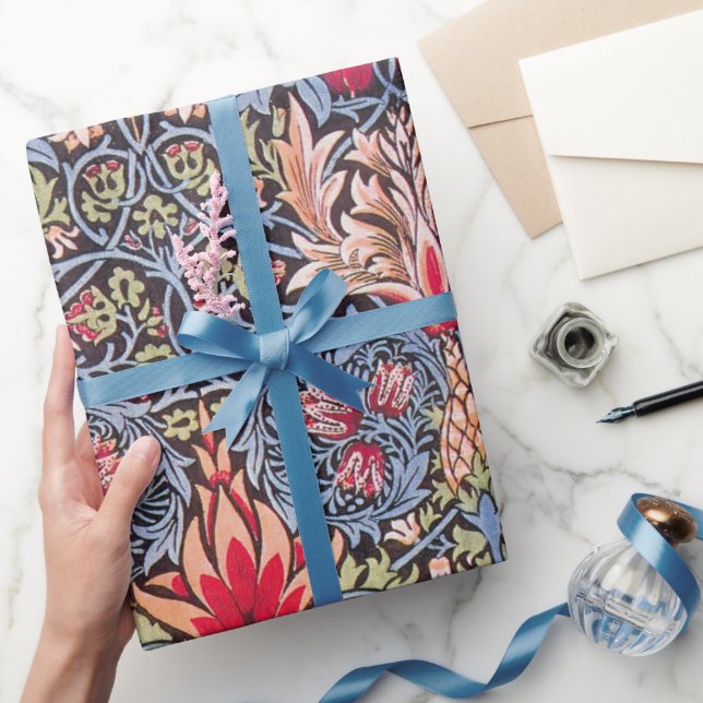 William Morris Snakeshead Blommigt Art nouveau Presentpapper (Gåvor)