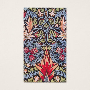 William Morris Snakeshead Blommigt Art nouveau Visitkort