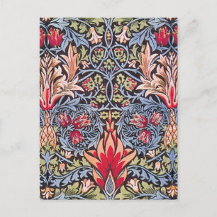 William Morris Snakeshead Blommigt Art nouveau Vykort