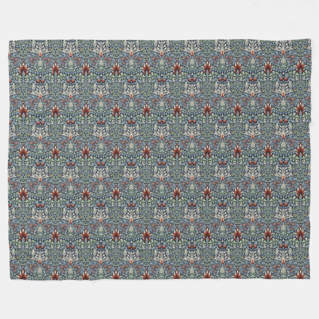 William Morris Snakeshead Blommigt Classic Botanic Fleecefilt (Framsidan (Horisontell))