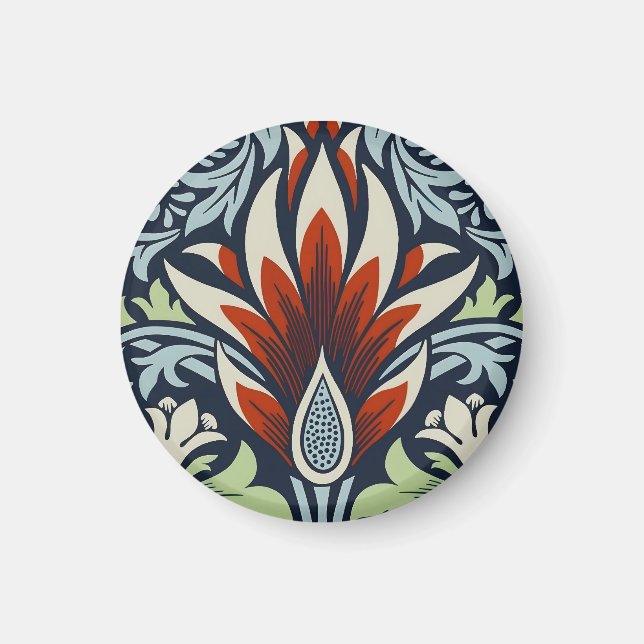 William Morris Snakeshead Blommigt Classic Botanic Magnet (Framsidan)