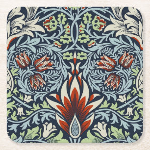 William Morris Snakeshead Blommigt Classic Botanic Underlägg Papper Kvadrat