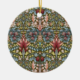 William Morris Snakeshead Blommönster Julgransprydnad Keramik