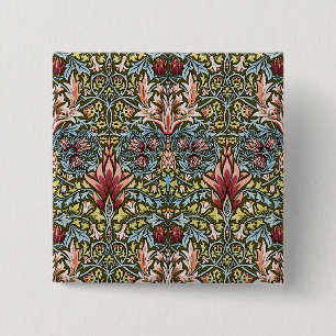 William Morris Snakeshead Blommönster Knapp