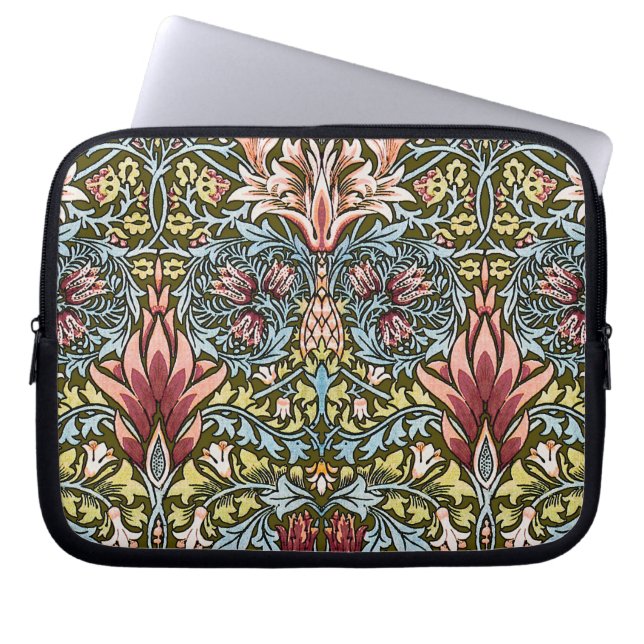 William Morris Snakeshead Blommönster Laptop Sleeve (Framsidan)