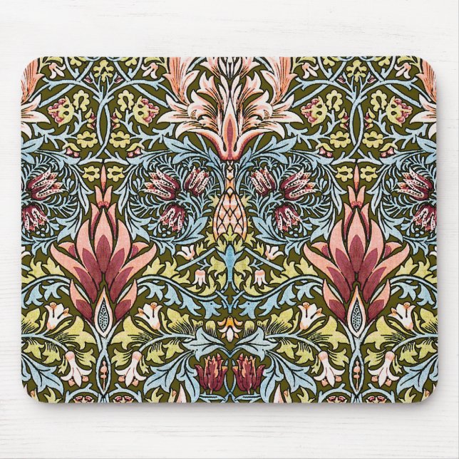 William Morris Snakeshead Blommönster Musmatta (Framsidan)