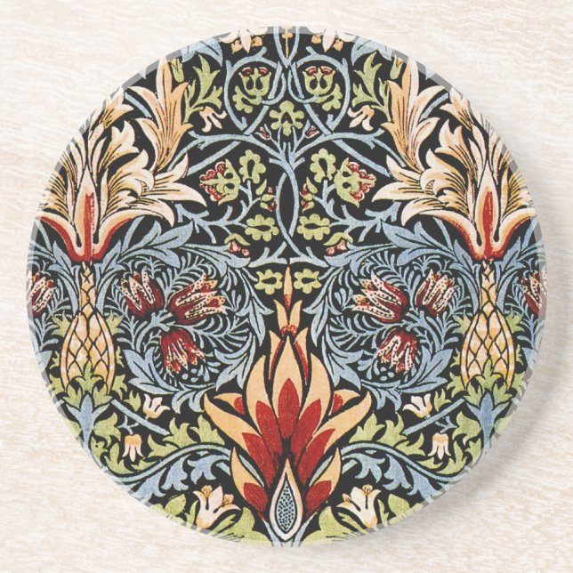 William Morris Snakeshead Blommönster Underlägg (Framsidan)