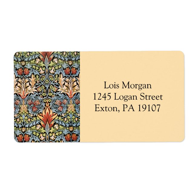 William Morris Snakeshead Design Fraktsedel (Framsidan)