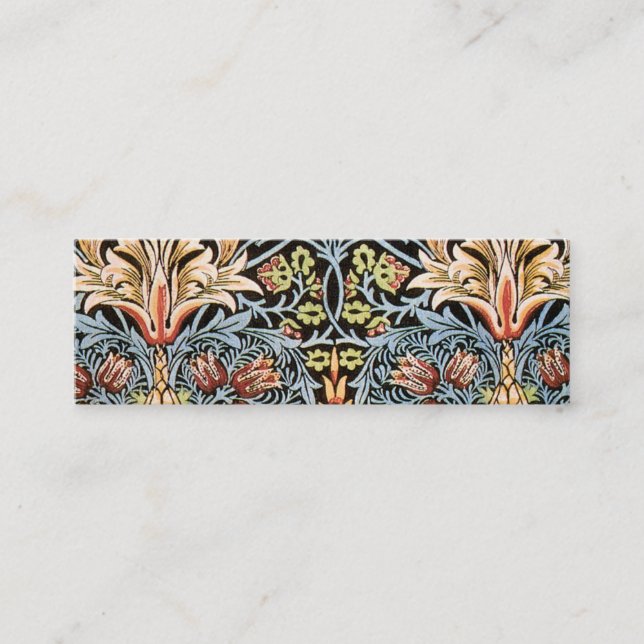 William Morris Snakeshead design Mini Visitkort (Framsida)