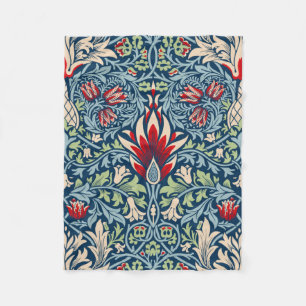 William Morris Snakeshead Fritillary Blommigt Desi Fleecefilt