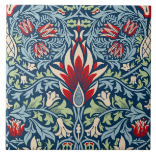 William Morris Snakeshead Fritillary Blommigt Desi Kakelplatta