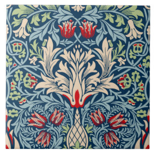 William Morris Snakeshead Fritillary Blommigt Desi Kakelplatta