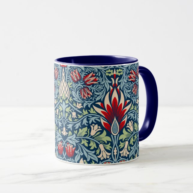 William Morris Snakeshead Fritillary Blommigt Desi Mugg (Framsida höger)