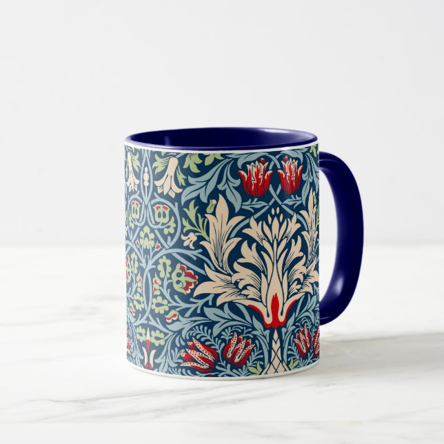 William Morris Snakeshead Fritillary Blommigt Desi Mugg (Framsida höger)