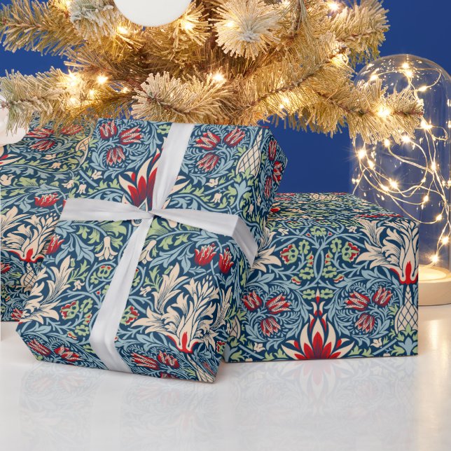 William Morris Snakeshead Fritillary Blommigt Desi Presentpapper (Helgdagar)