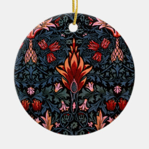 William Morris Snakeshead Mörk Mönster Julgransprydnad Keramik