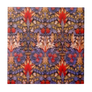 William Morris Snakeshead Vintage Blommigt Kakelplatta