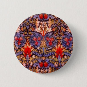 William Morris Snakeshead Vintage Blommigt Knapp