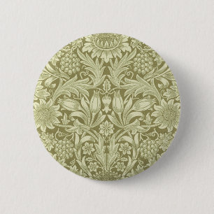 William Morris Solros Grönt Flower Knapp