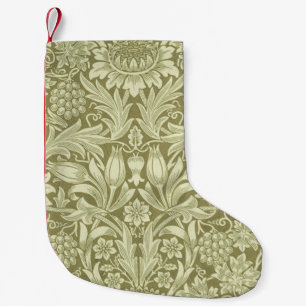 William Morris Solros Grönt Flower Liten Julstrumpa