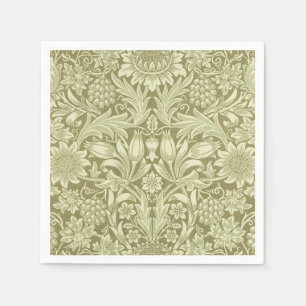 William Morris Solros Grönt Flower Pappersservett