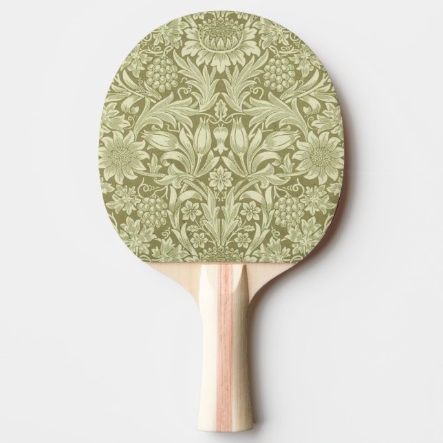 William Morris Solros Grönt Flower Pingisracket (Framsidan)