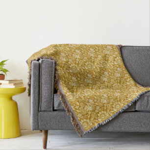 William Morris solrosor, senapsgult/guld Filt