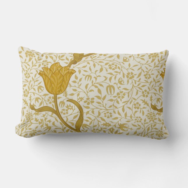 William Morris som den trädgårds- tulpan dämpar Lumbarkudde (Framsida)