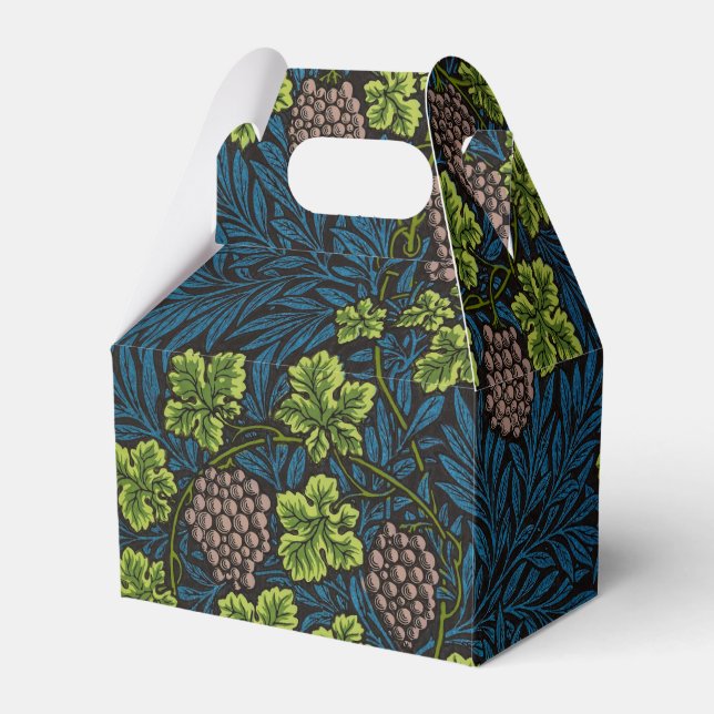 William Morris Sömlöst Druvvin Svart Mönster Presentaskar (Framsidan Sidan)