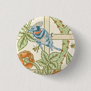 William Morris Sömlöst Gitter Rosmönster Knapp