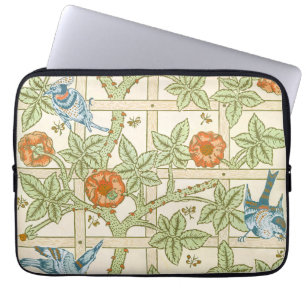William Morris Sömlöst Gitter Rosmönster Laptop Fodral