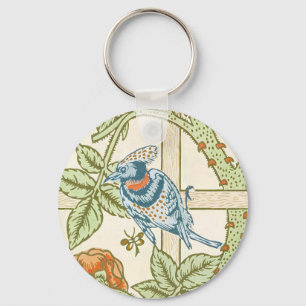 William Morris Sömlöst Gitter Rosmönster Nyckelring