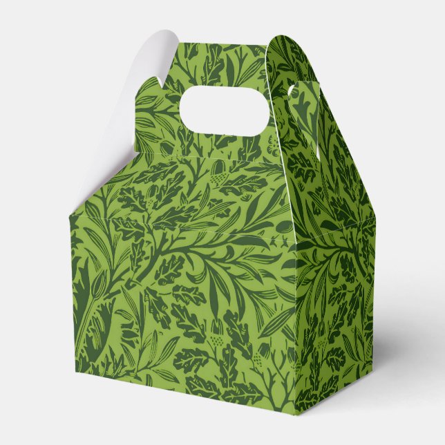 William Morris Sömlöst Grönt Ekbladsmönster Presentaskar (Baksidan Sidan)