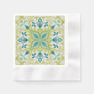 William Morris Sömlöst Tak Limegrönt Mönster Pappersservett