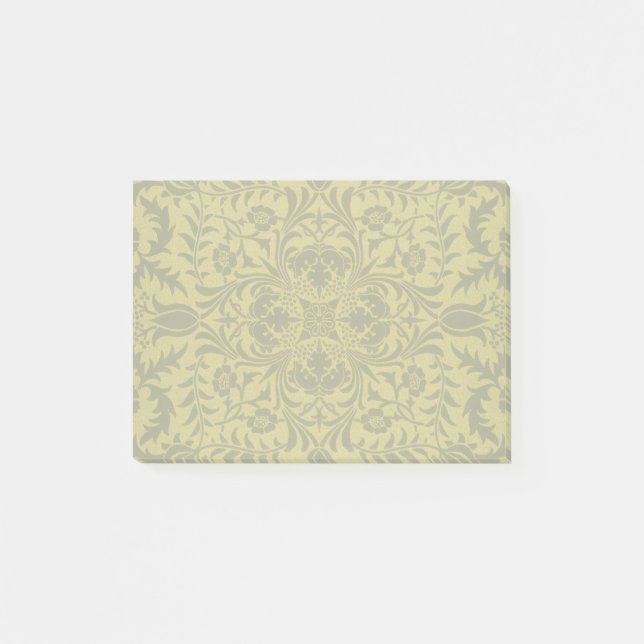William Morris sömlöst vinrankemönster i guldgult Post-it Block (Framsida)