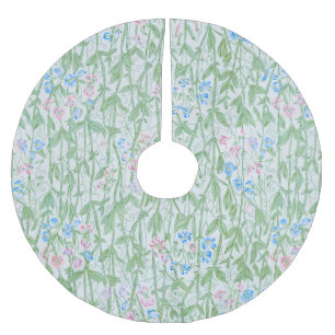 William Morris Sötärts Blommönster Klassiker Julgransmatta Borstad Polyester