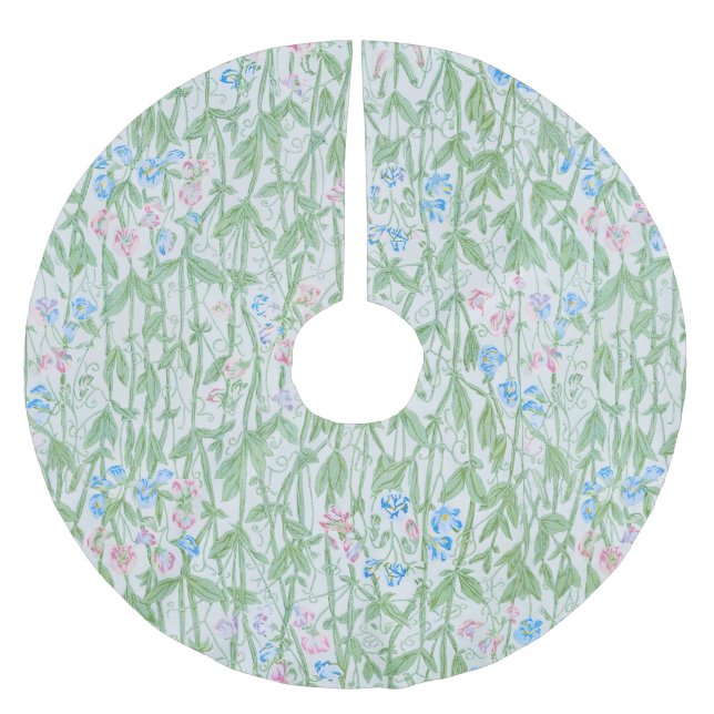 William Morris Sötärts Blommönster Klassiker Julgransmatta Borstad Polyester (Framsidan)