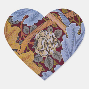 William Morris St James Acanthus Tapet Hjärtformat Klistermärke