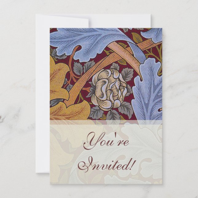 William Morris St James Acanthus Tapet Inbjudningar (Framsida)