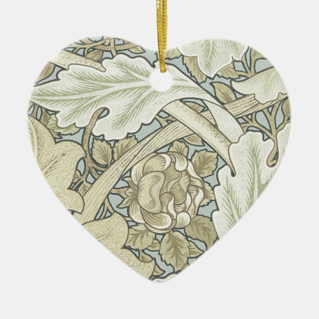 William Morris St James Acanthus Tapet Julgransprydnad Keramik (Framsidan)