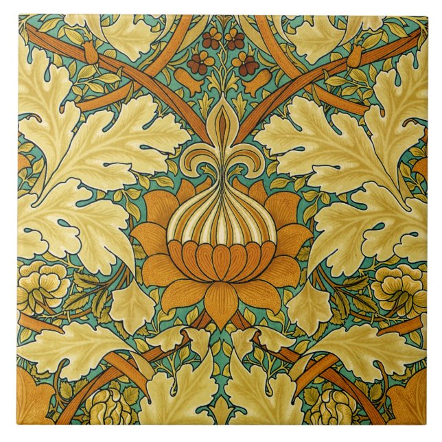 William Morris 'St. James Chintz' Kakelplatta (Framsidan)
