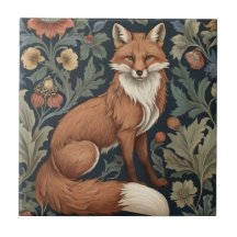 William Morris stil Blommigt Höger Facing Fox