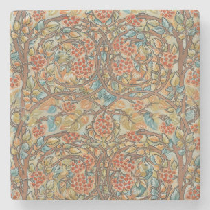 William Morris Stil Cottagecore Ekorre Blommig Stenunderlägg