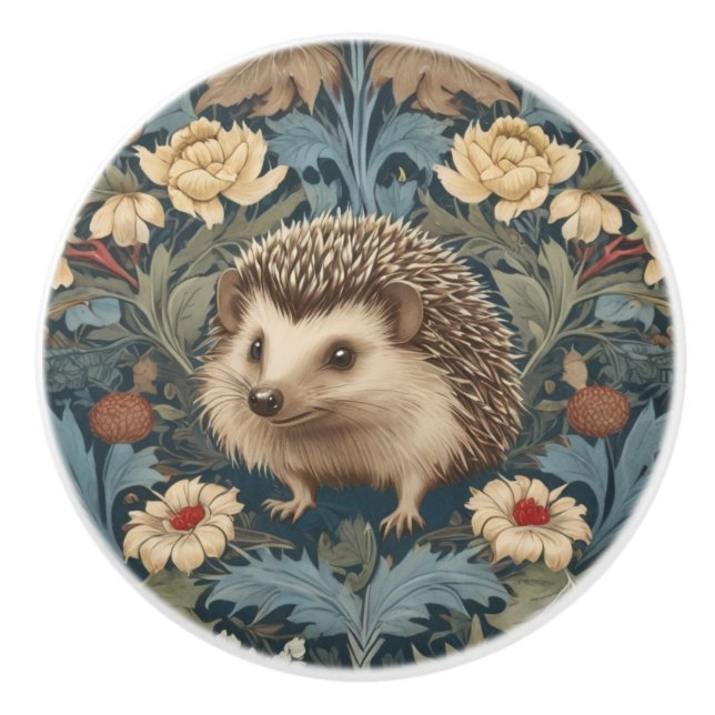 William Morris stil Hedgehog Traditional Flowers Knopp (Framsidan)
