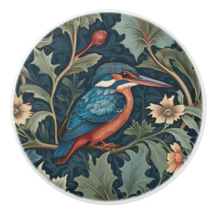 William Morris stil Höger mot Kingfisher Bird Knopp